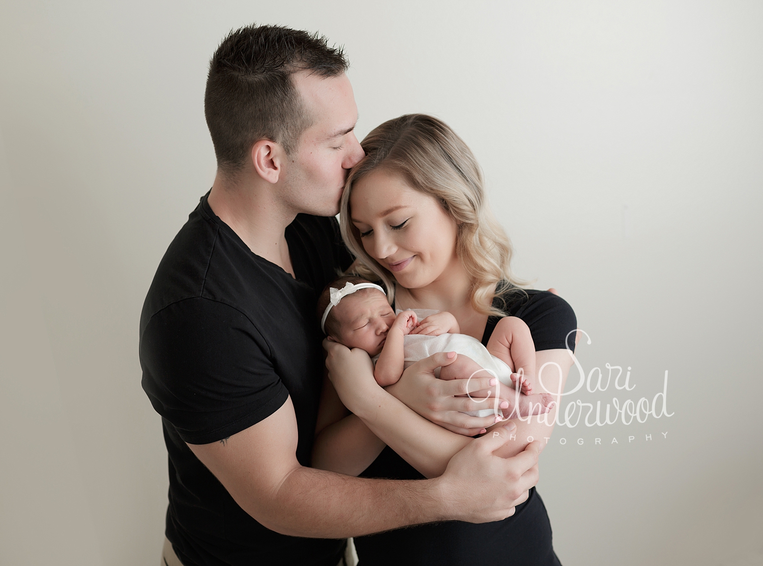 first time parents with newborn baby girl