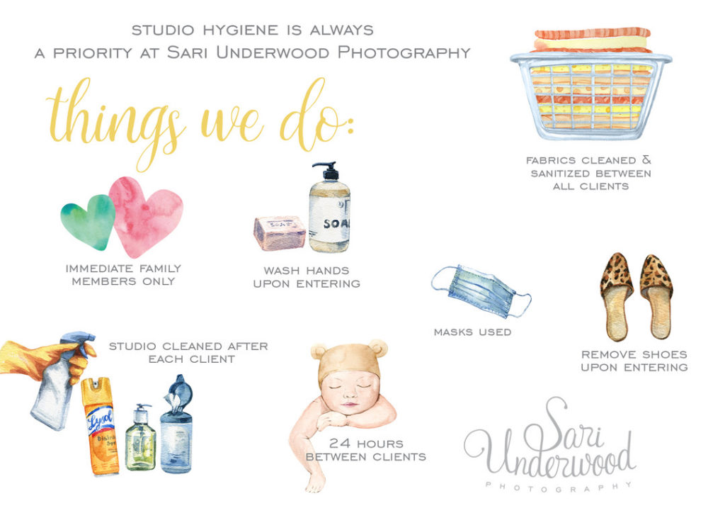 Orlando Newborn Studio Covid-19 precautions